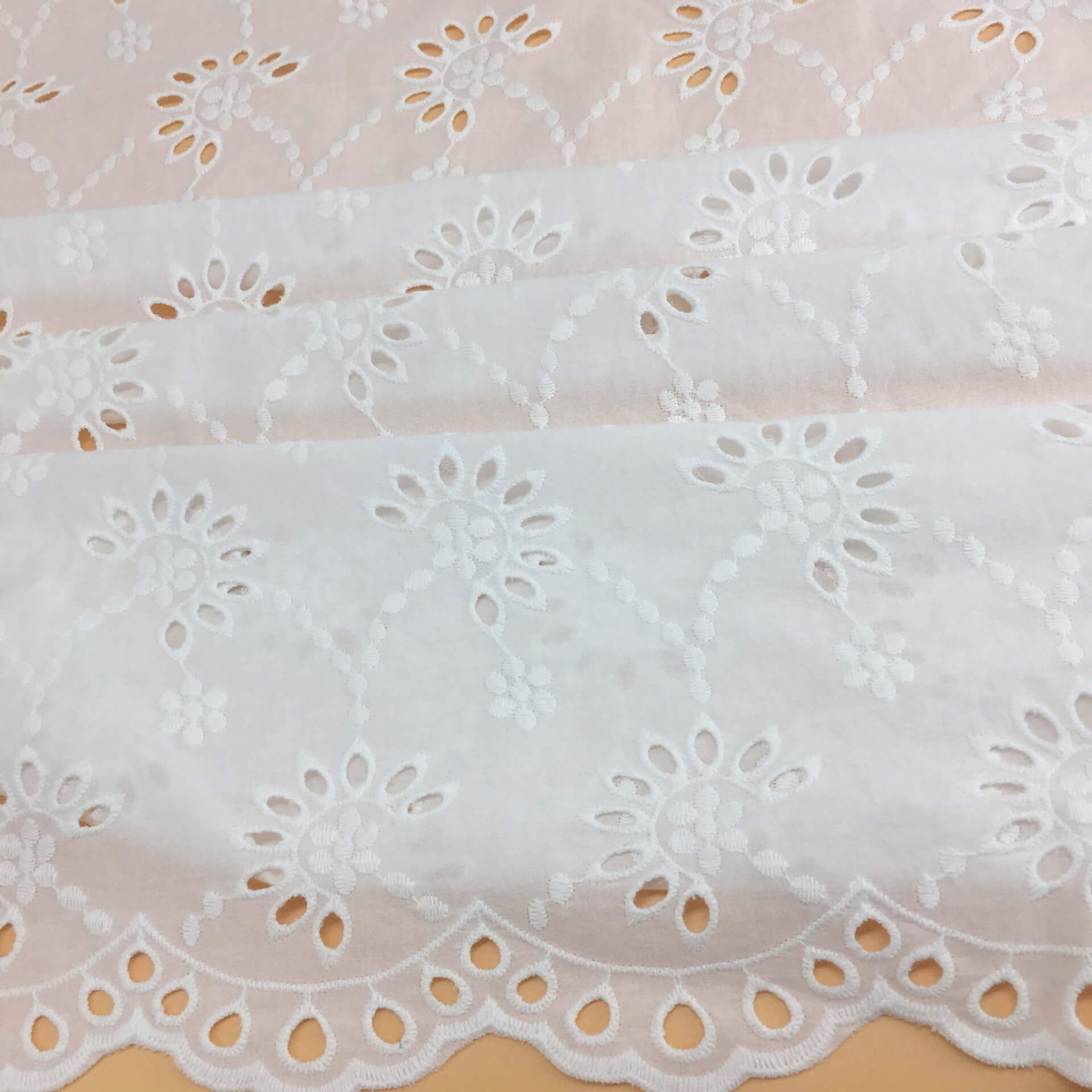Butterfly Eyelet 100% Cotton Embroidered Fabric for Women's Wear Whole 4